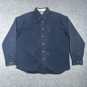 Columbia‎ Button Down Shirt Long Sleeve Hiking Outdoor Heavyweight Logo Breathe